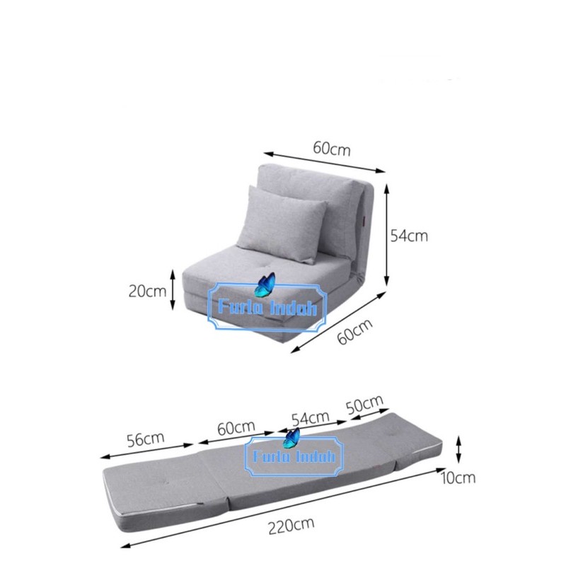 kursi lesehan Sofa bed sofa lesehan lipat sofa santai lazy sofa TYPE 60#