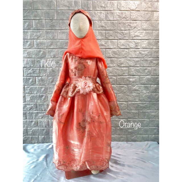 Baju Anak Perempuan Dress Gamis Anak Bordir TK 16, 1636, 1635, 1634,  1633