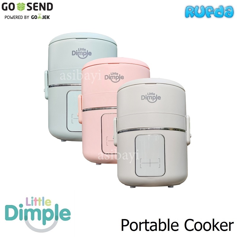 Little Dimple Portable Cooker Electric Alat Masak MPASI Komplit Pengukus, Rebus, Bubur Bisa