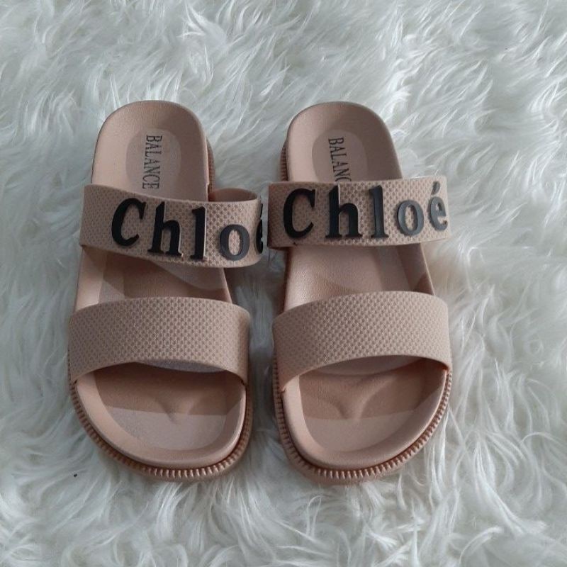Sandal Wedges CHLOE empuk Import 1604 - 19B-Moka