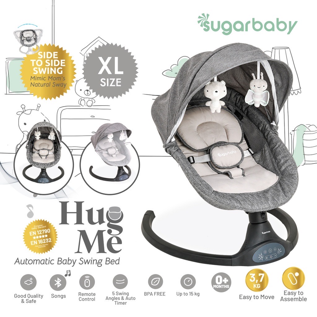 SUGAR BABY HUG ME AUTOMATIC BABY SWING BED