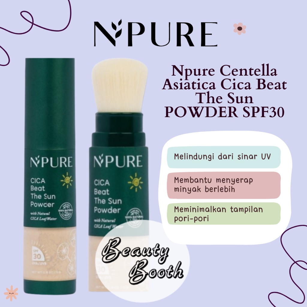 N'PURE Centella Asiatica Cica Beat The Sun POWDER SPF30 | NPURE Cica Series | N Pure Powder SPF 30 UVA UVB