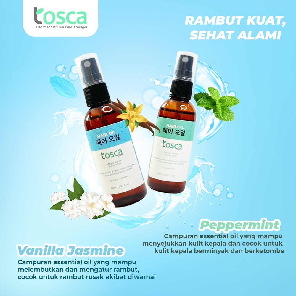 Tosca Hair Oil Atasi Rontok Rambut Minyak Kemiri Bakar 60ml