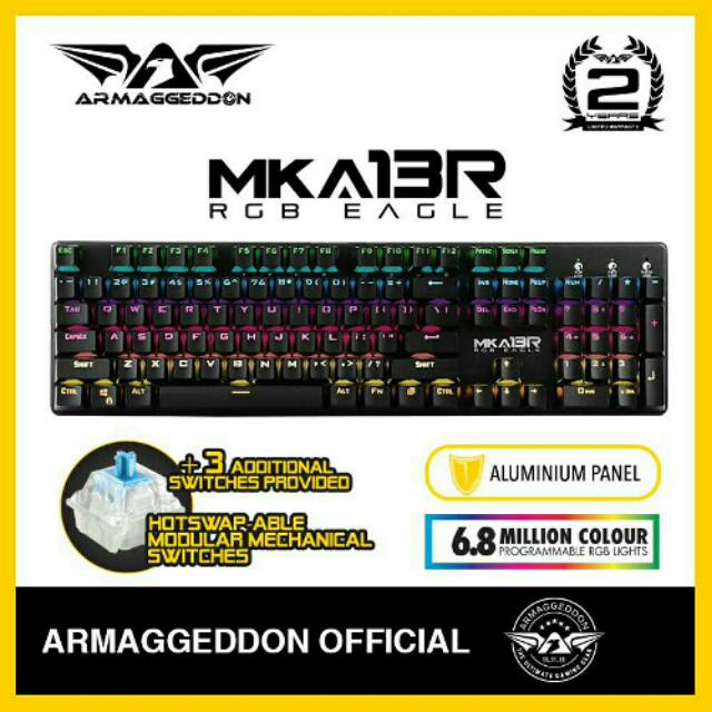 Armaggeddon MKA-13R RGB Eagle Mechanical Keyboard Blue Switches