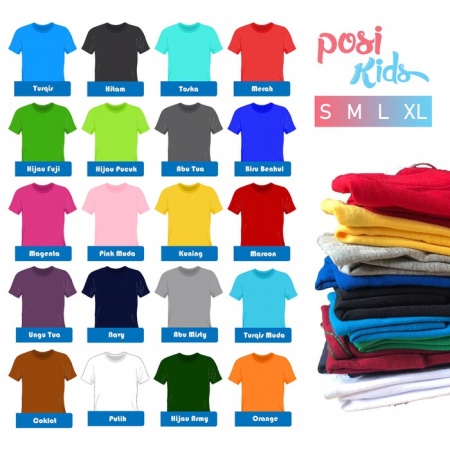 ASY168 KAOS OBLONG ANAK ANAK UNISEX COTTON  TSHIRT POLOS UMUR 2-10 TAHUN