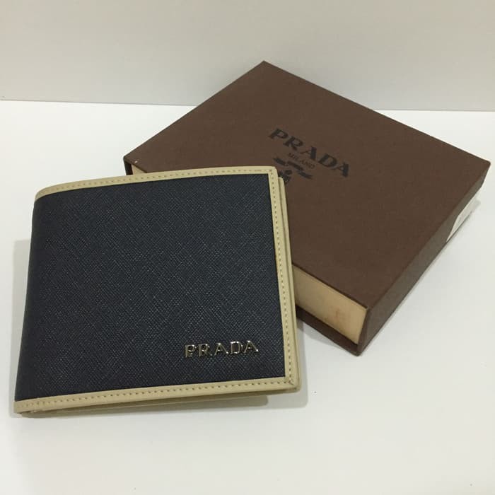 Unik Dompet Kulit Pria Prada 1223 C   Dompet Pendek Import Murah