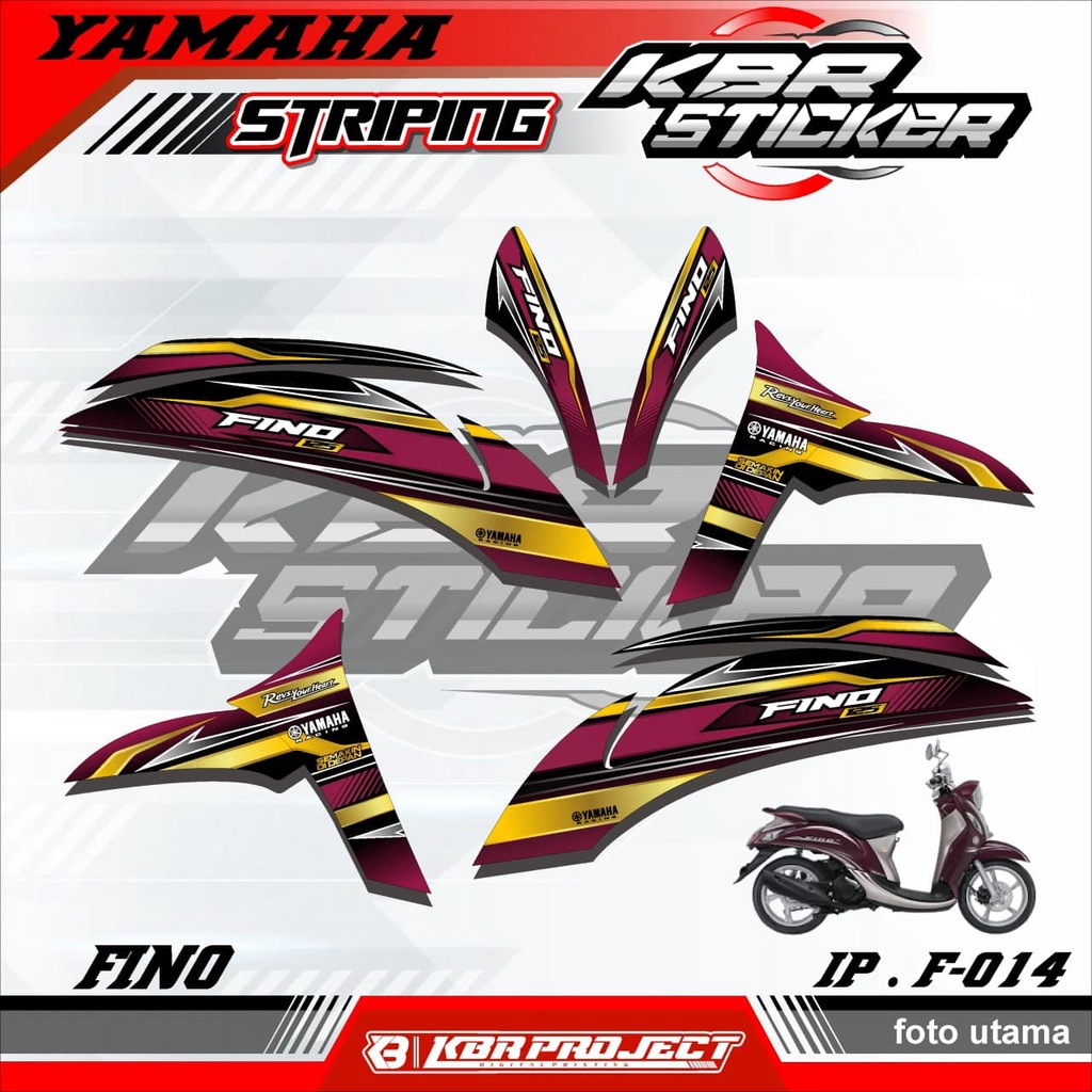 (COD) STICKER STRIPING FINO -  STICKER STRIPING MOTOR FINO.14
