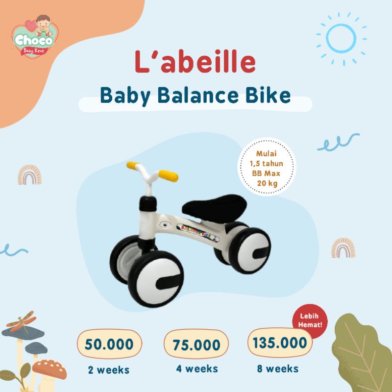 ❤️ChocoBabyToys❤️TIDAK DIJUAL, DISEWAKAN Sepeda Anak Baby Balance Bike Mini Labeille Ride On