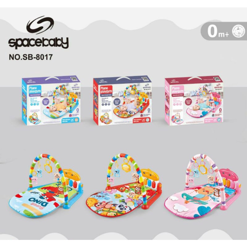 SIYA✨FREE BUBBLEWRAP SPACEBABY MASTELA PLAYMAT SET MUSIK BAYI PLAYGYM SPACE BABY SB 8011 8013 8017 8020 SB 8025 2IN1 PLAYGYM + WALKER MUSIC MATRAS MAINAN PIANO