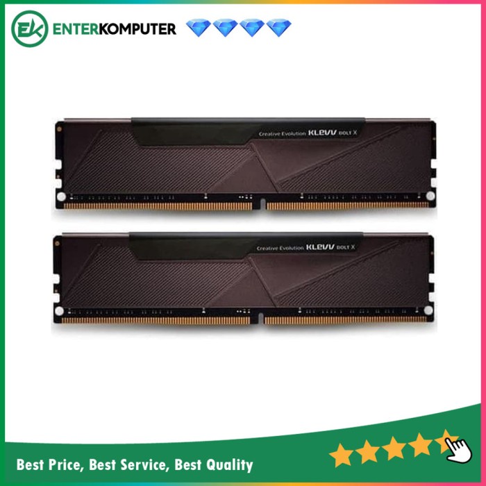 RAM KLEVV DDR4 BOLT X Series PC25600 3200MHz Dual Channel 16GB (2X8GB)