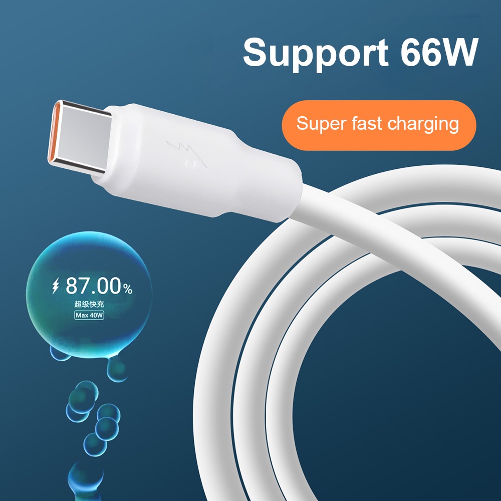 Kabel Data / Charger USB Tipe C Fast Charging 120W 6A Untuk Android