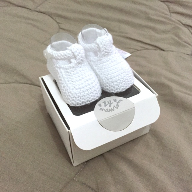 Zippy Kidstore ZY original newborn baby shoes crochet white