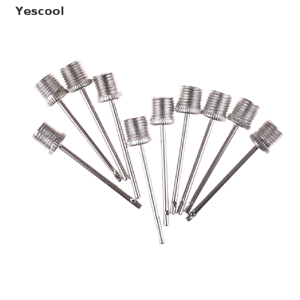 Yescool 10pcs Jarum Pin Nozzle Pompa Angin Untuk Bola Sepakbasket