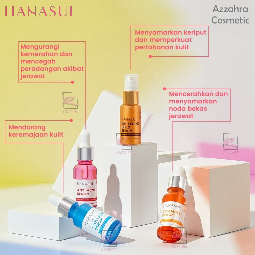 Hanasui Face Serum Whitening Gold | Anti Acne | Vitamin C | Vitamin C Collagen