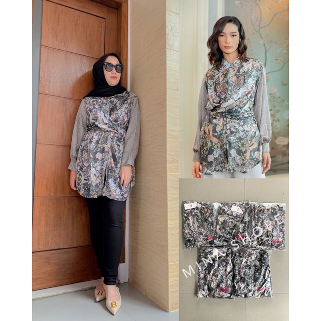 SALE - Wonderful Harmony Wrap Shirt Grey by Benangjarum x Raisa