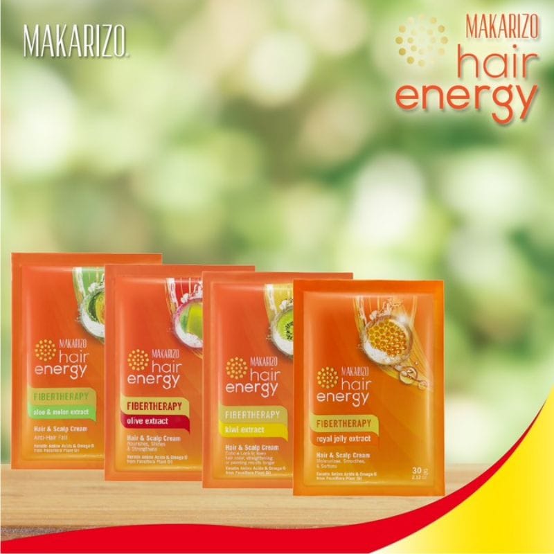 ✿ELYSABETHME✿ 【﻿ＭＡＫＡＲＩＺＯ】 Makarizo 30 ml hair energy creambath masker rambut sachet  hairmask anti rambut bercabang kering kusam