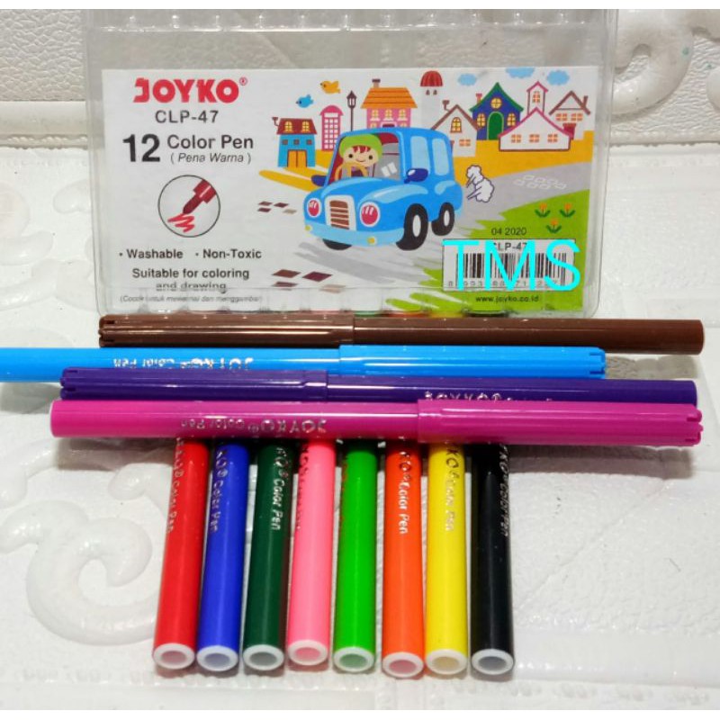 

12 Color Pen Joyko CLP-47 /Spidol warna merek Joyko