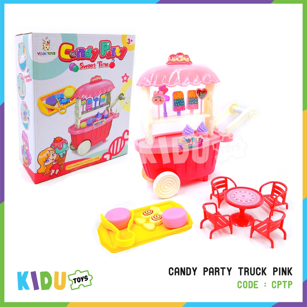 Mainan Anak Troli Es Krim Kue Permen Truk Gerobak Es Krim Candy Party Truck Kidu Toys