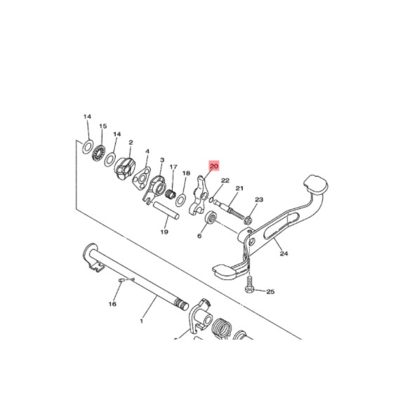 BESI PAHA ARM SHIFT PERSENELING OPERAN GIGI STOTH STUT KOPLING VEGA R NEW JUPITER Z 110 BURHAN ORI 2P2-E817A-00