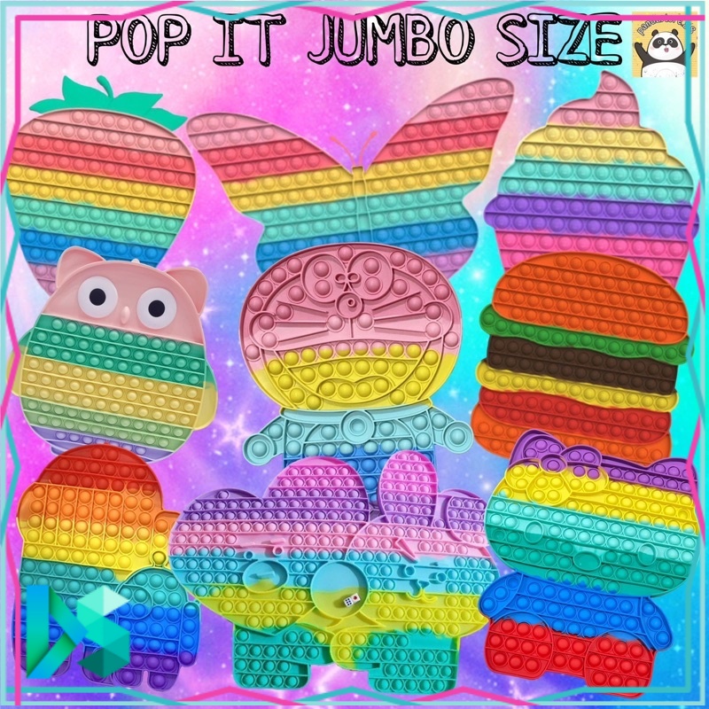 POP IT JUMBO SIZE DAN SUPER JUMBO SIZE FREE KELERENG DAN PEN BT21