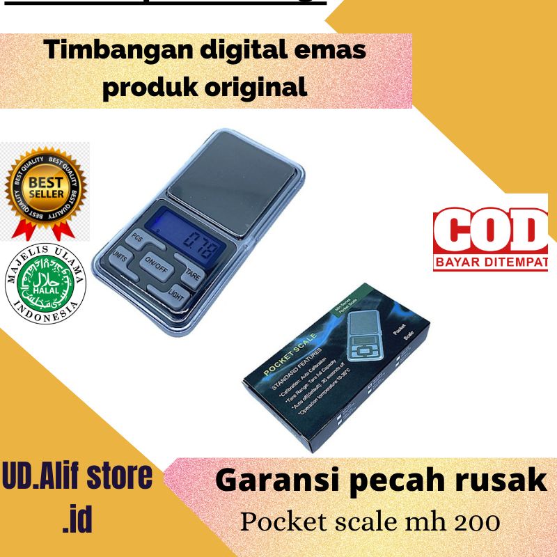 TIMBANGAN DIGITAL POCKET SCALE MH200 TIMBANGAN EMAS MINI TIMBANGan emas mini digital