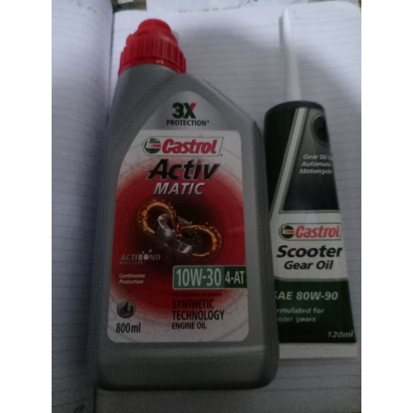 Paket oli mesin matic castrol active + gardan oli for all matic honda/yamaha/suzuki