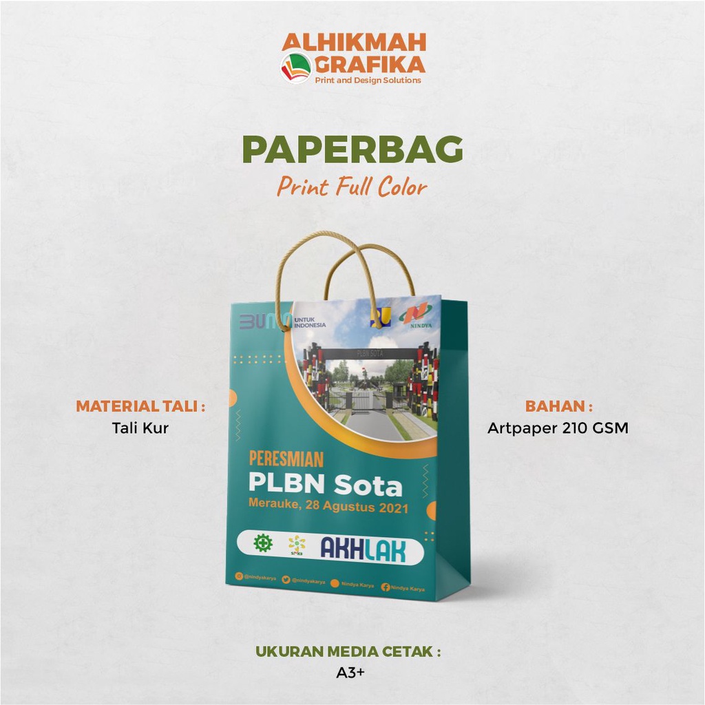 

Paper Bag Custom Bahan Artpaper 210gsm / Paperbag kado