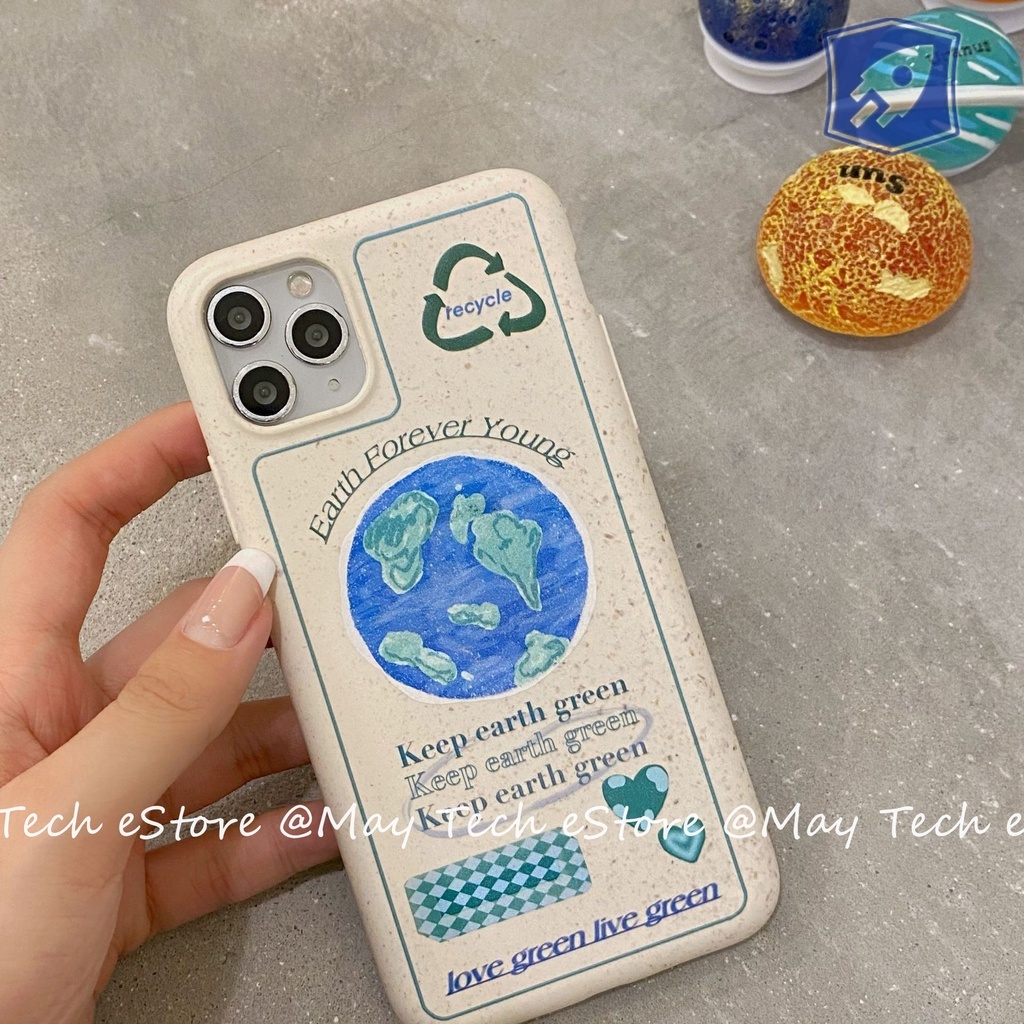 Casing iPhone Planet Bumi Keep Earth Green iPhone X XS XR XSMAX 11 12 13 PRO PROMAX