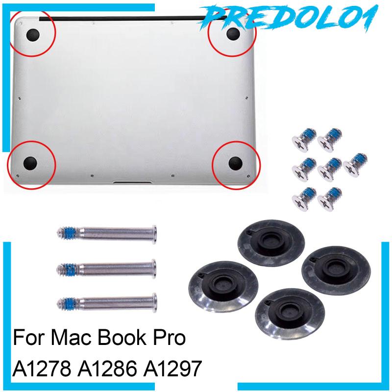 4Pcs Bottom Rubber Feet with Screws Set for MacBook Pro A1278 A1286 A1297