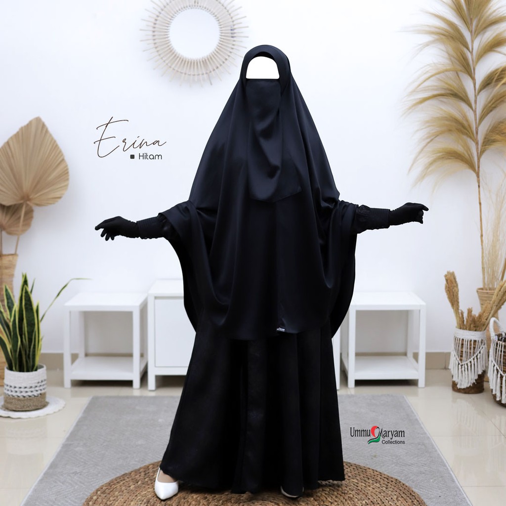 Gamis Erina Hitam by Ummu Maryam Collections