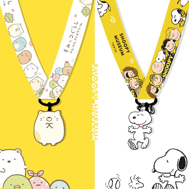 Lebar versi ponsel lanyard kartun wanita leher tali panjang kasus telepon liontin rantai Kunci pende