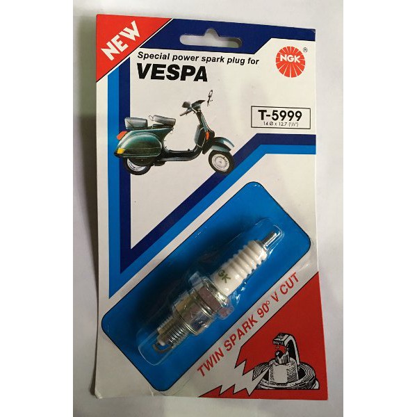 Jual Busi vespa ngk T.5999 drat pendek Terbaru