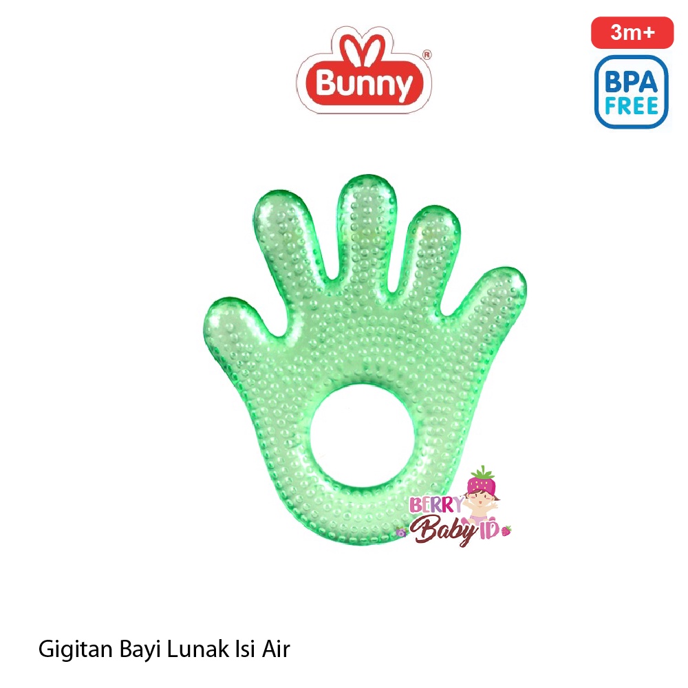 Lusty Bunny Hand Water Filled Teether Silicone Mainan Gigitan Bayi Berry Mart