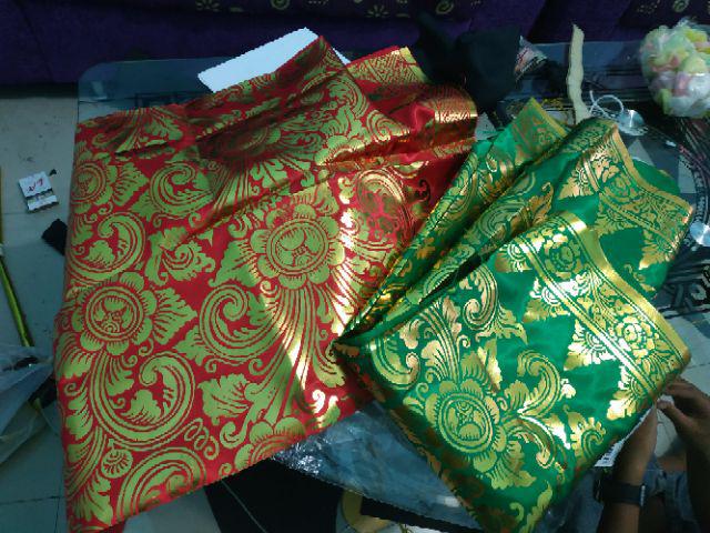 Kain Prada Emas Meteran Motif Wajik