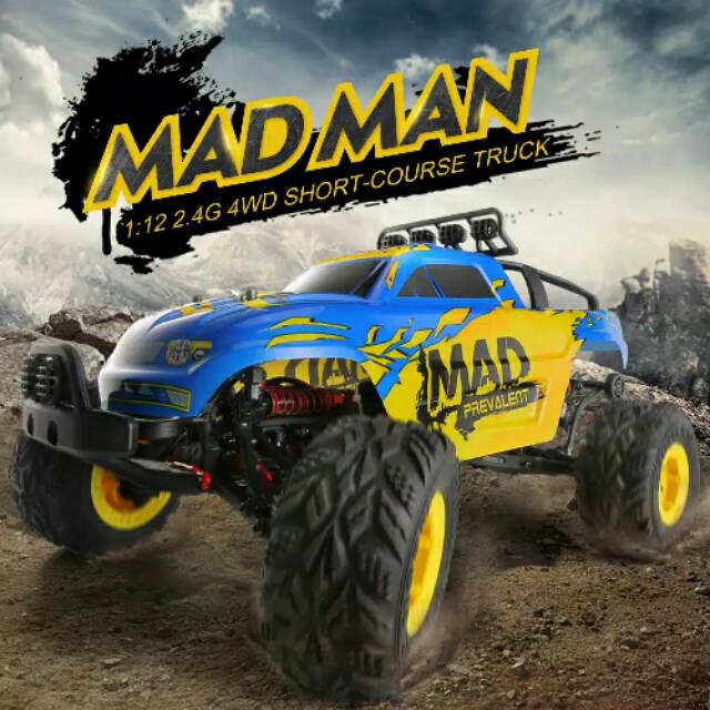 Rc car jjrc q40 1/12 Monster Truck Mad Man short course 4WD vs Wltoys