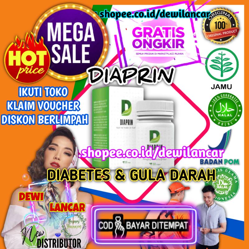 

DIAPRIN ASLI 100% ORIGINAL OBAT DIABETES KENCING MANIS KADAR GULA DARAH TINGGI AMPUH MURAH TERLARIS
