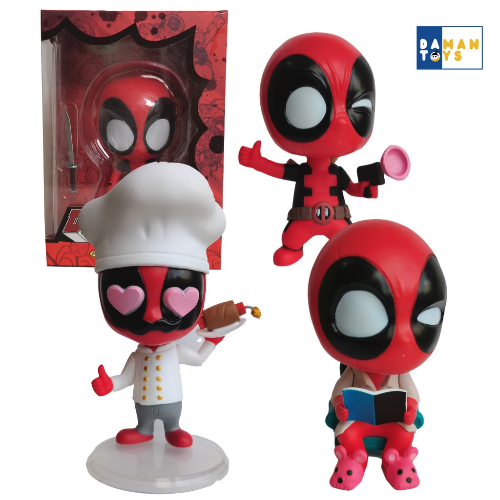 Pajangan Dashboard Mobil Superhero, Action Figure Deadpool, Miniatur Pajangan