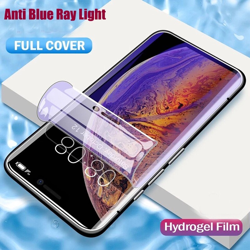 IPHONE 12 MINI IPHONE 12 12 PRO 12 PRO MAX PROMAX ANTI GORES DEPAN HYDROGEL BLUE LIGHT PLASTIK ANTI RADIASI SCREEN GUARD GEL PELINDUNG LAYAR PLASTIC