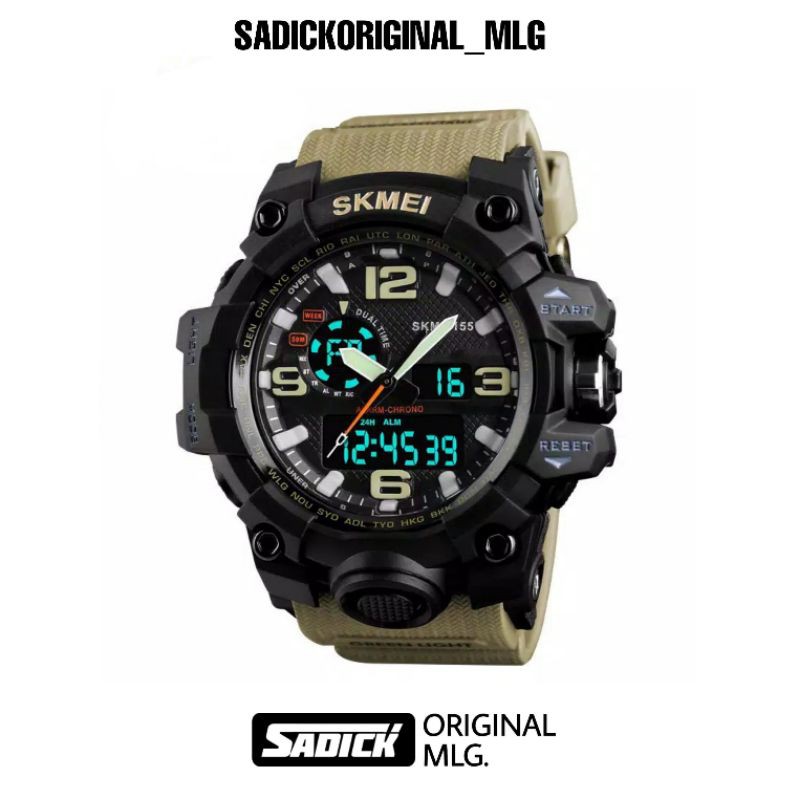 SKMEI Jam Tangan pria 1155 khakis Skmei 1155 khakis / Skmei Original / Digital