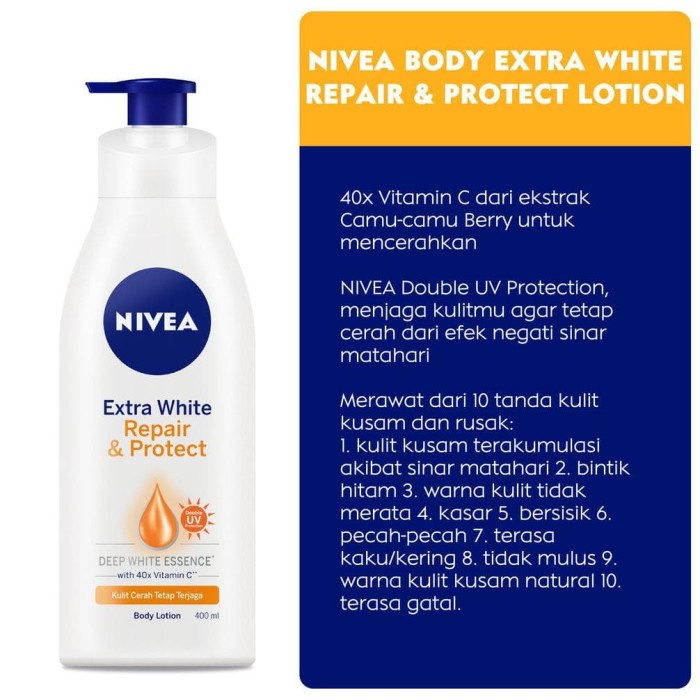 NIVEA EXTRA WHITE REPAIR &amp; PROTECT HAND &amp; BODY LOTION JUMBO - 400ml