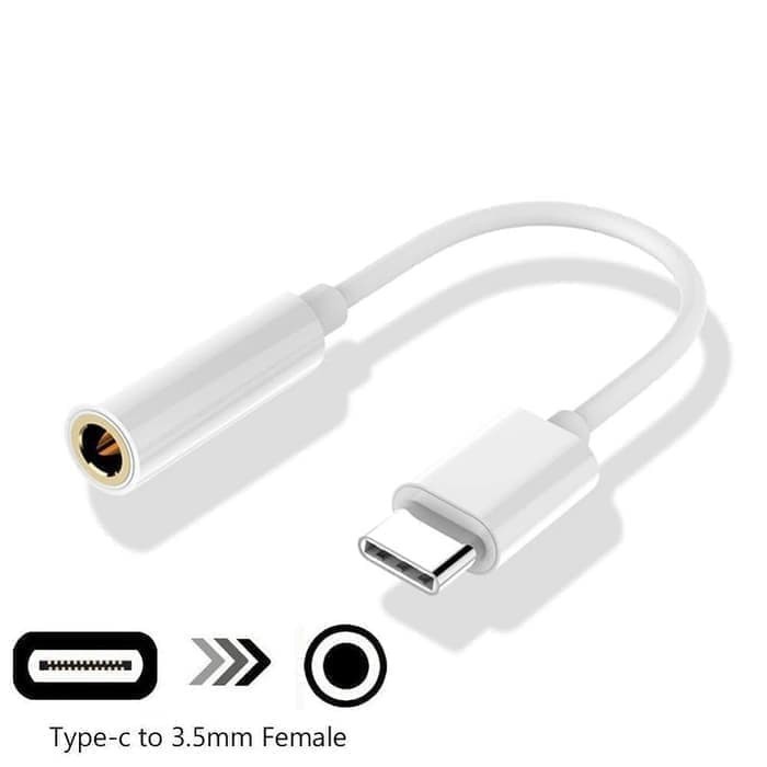 Kabel Type C AUX Audio Jack Splitter 3.5mm port Charger Charging Grosir