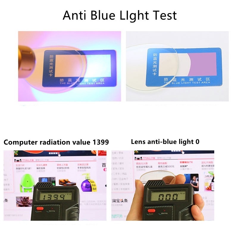 Kacamata Pelindung Radiasi Interchangeable Lensa Persegi Anti Blue Light Untuk Wanita