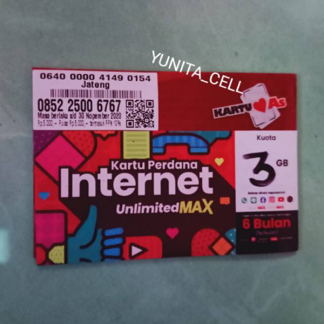 TELKOMSEL 3GB UNLIMITED MAX