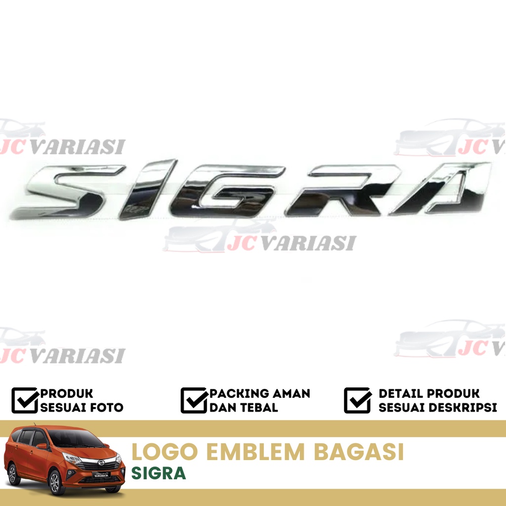 EMBLEM LOGO BELAKANG TULISAN SIGRA BAGASI