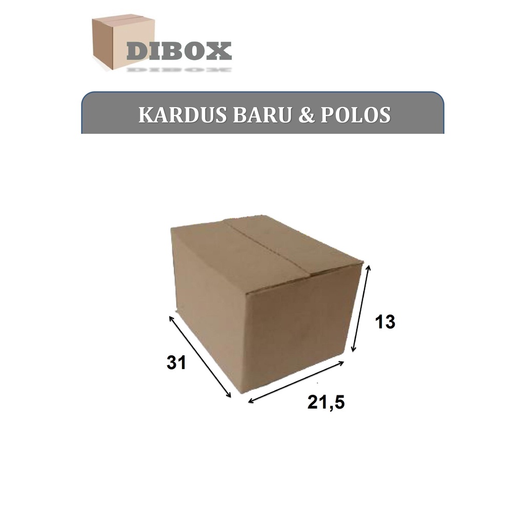 

KARDUS/BOX KARTON POLOS UKURAN 31 x 21,5 x 13 CM DOUBLE WALL