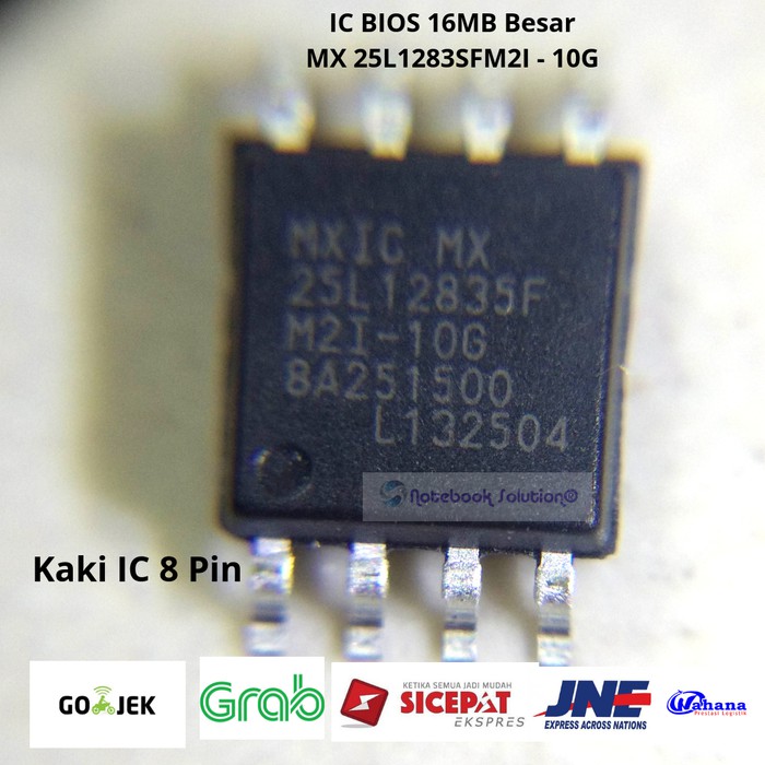 IC BIOS 16MB MX 25L1283SFM2I-10G kaki 8 Pin untuk Labtop,Mesin,