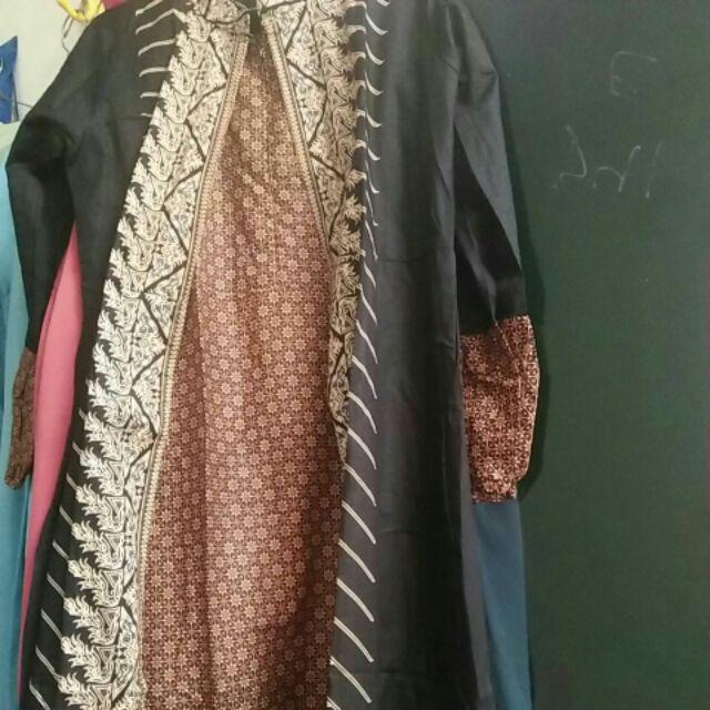 Gamis Syari Batik Modang Belah