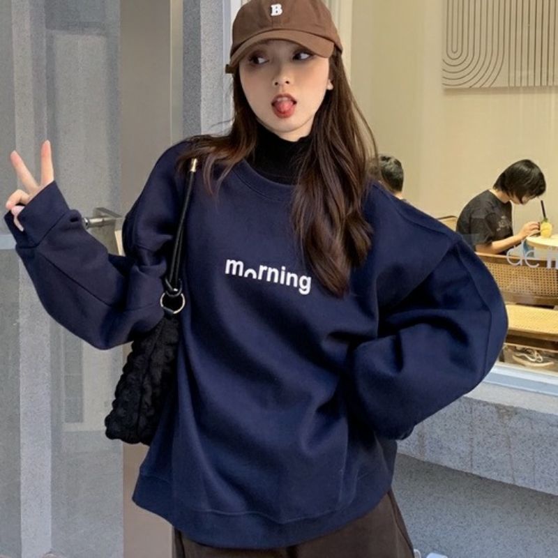 Sweatshirt Korean Style MORNING Vibes (S M L XL 2XL 3XL 4XL 5XL 6XL) Sweater BIGSIZE JUMBO OVERSIZE Harajuku Oblong Unisex Ulzzang