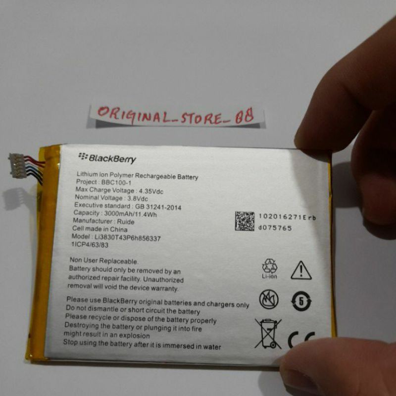 BATERAI ORIGINAL 100% BLACKBERRY AURORA BBC100-1 BATTERY ORI HP BB