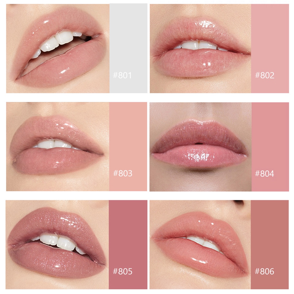 【Baru】Handaiyan 12Colors Mirror Lip Gloss Natural Moisturizing Waterproof Velvet Lip Glosses Non-sticky Lip Makeup